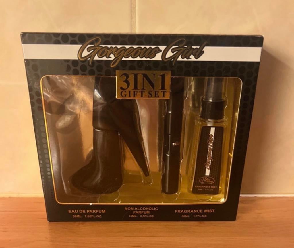 Gorgeous Girl 3-in-1 Cadeauset: Parfum, Non-Alcoholic Parfum, Sieraden, Tassen en Uiterlijk, Uiterlijk | Parfum, Ophalen of Verzenden