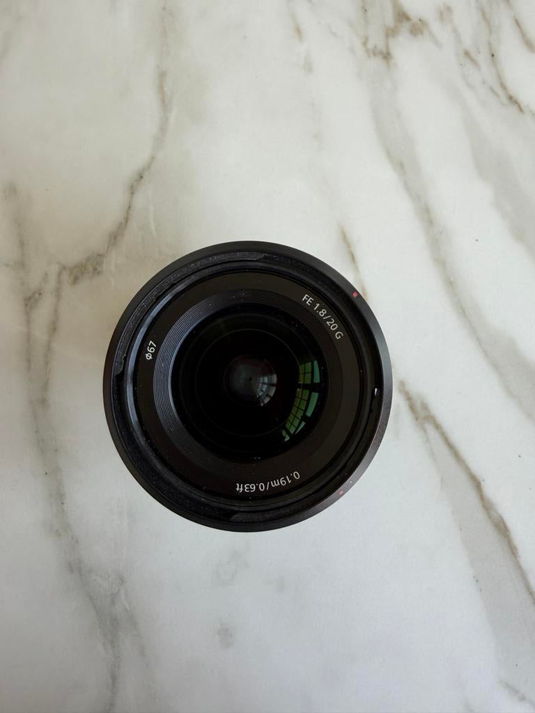 Sony FE 20mm F1.8 G Groothoeklens (E-mount), Ophalen of Verzenden, Zo goed als nieuw, Groothoeklens