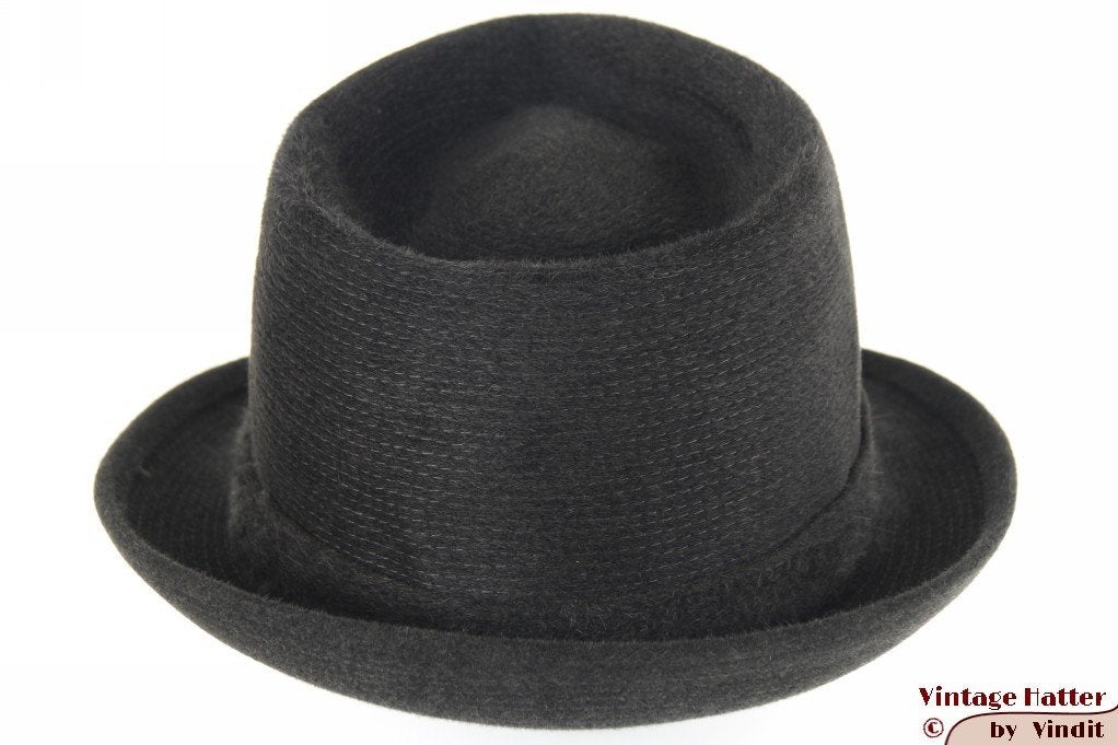 Vintage Gleufhoed Panizza donker grijs zacht haarvilt 57, Hoed, Ophalen of Verzenden, Panizza, 57 cm (M, 7⅛ inch) of minder