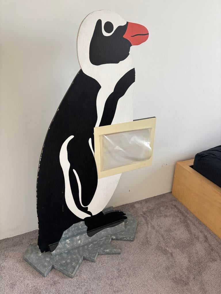 Houten Pinguïn wegwijzer evenement (2x), Ophalen