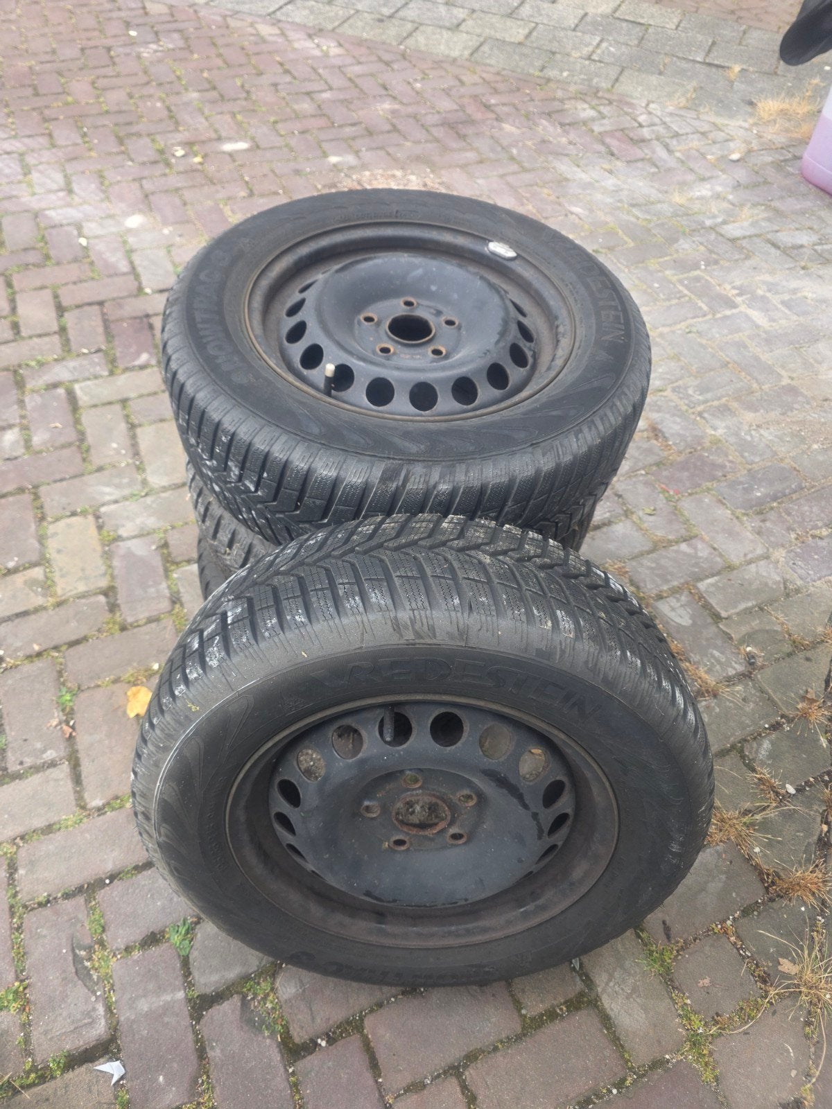 Winterbanden met velgen 195/65 R15 Vredestein, Auto-onderdelen, Banden en Velgen, Ophalen, Gebruikt, 15 inch, Banden en Velgen