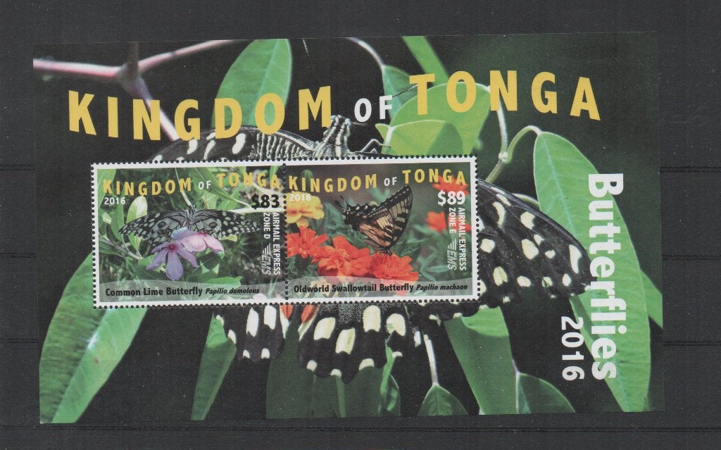 B165 Tonga Blok 86 postfris Vlinders, Verzenden, Postfris, Dier of Natuur