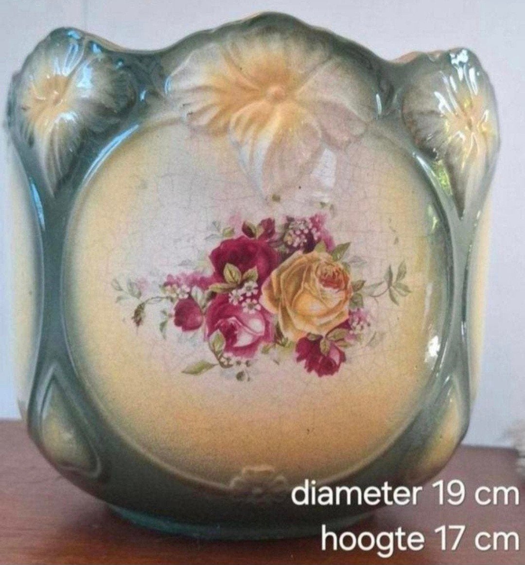 Prachtige vintage bloempot, Ophalen