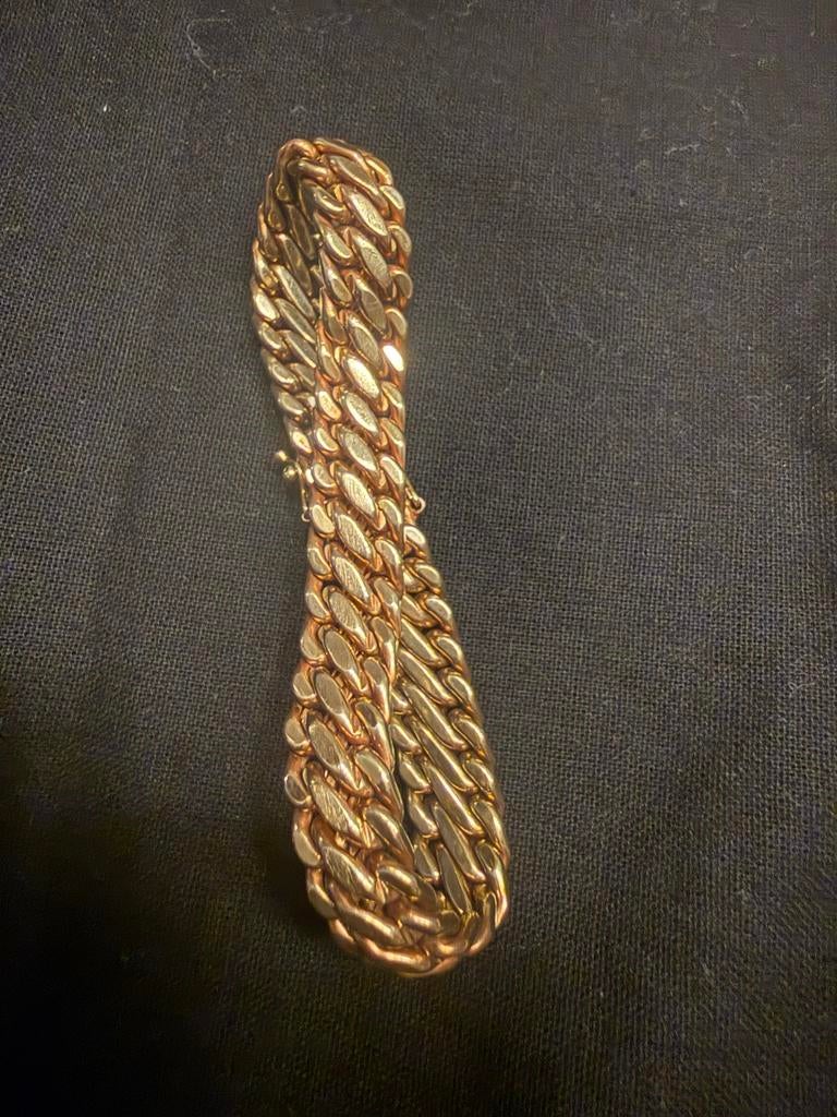 Gouden armband, schakelarmband 14K 30,9 gram, Sieraden, Tassen en Uiterlijk, Armbanden, Ophalen, Zo goed als nieuw, Goud