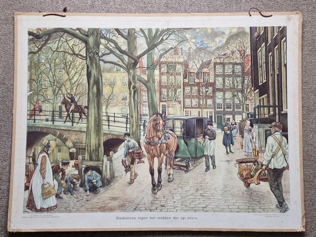 Stadsleven tegen het midden der 19e eeuw / J.H. Isings, Ophalen, Geschiedenis