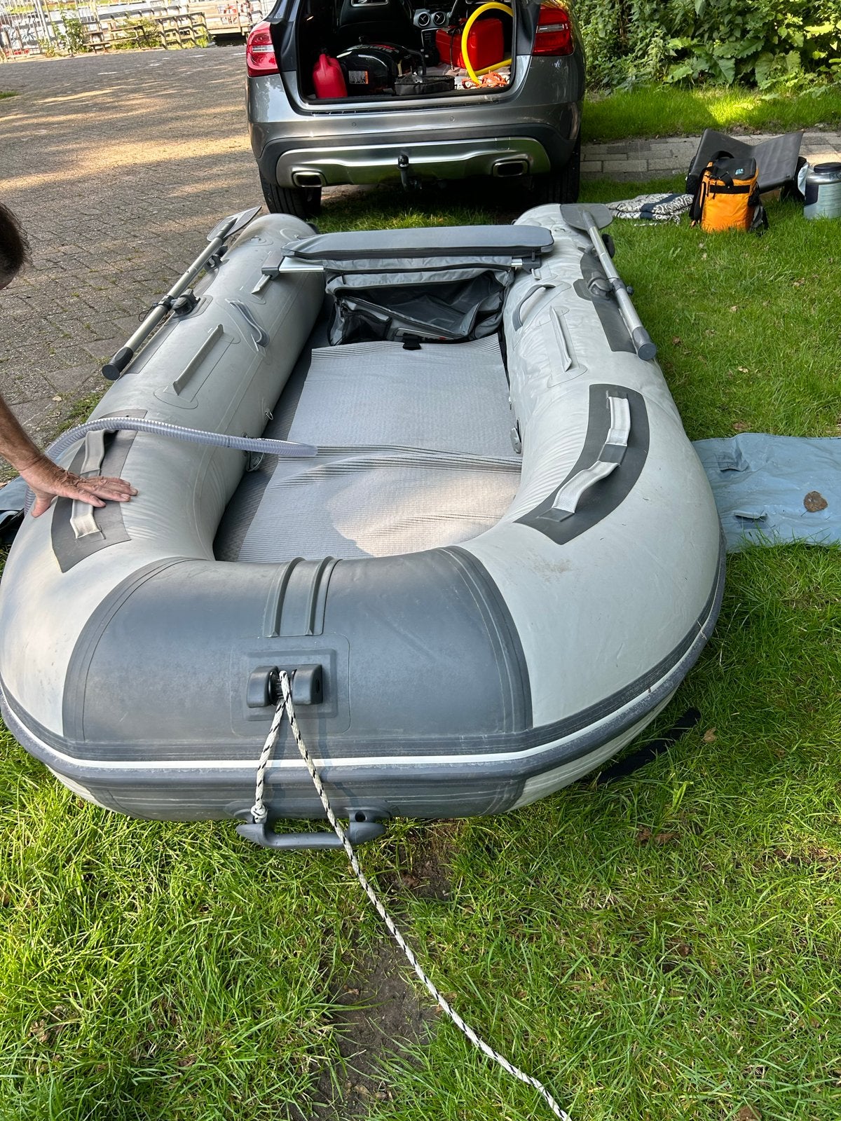 Kewi rubberboot met 6 PK Suzuki motor en trolley incl meer, Overige materialen, Ophalen, Overige merken, Gebruikt