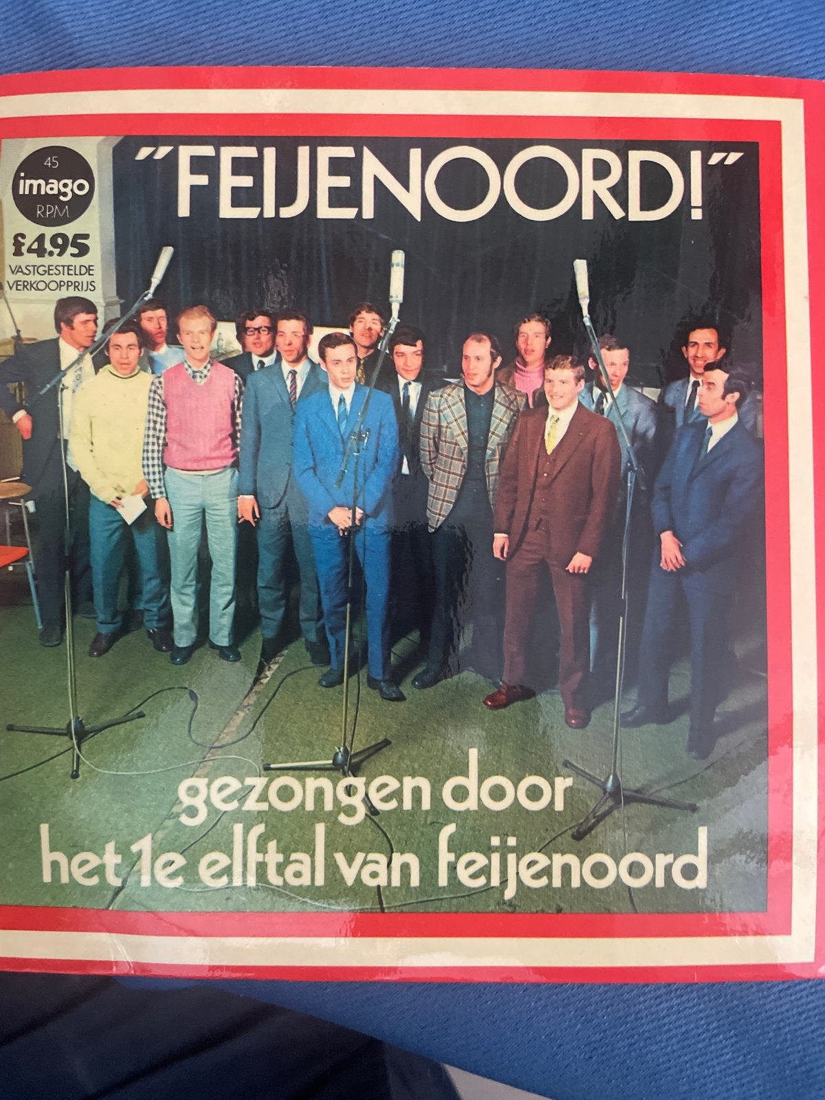 Feyenoord 7 inch single 1970 - Met wedstrijdcommentaar, Cd's en Dvd's, Vinyl Singles, Gebruikt, Overige genres, 7 inch, Ophalen of Verzenden