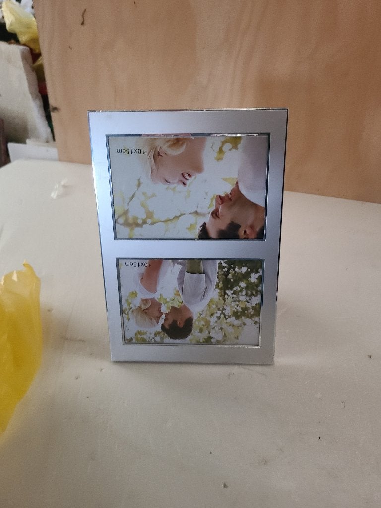 fotolijstje, Audio, Tv en Foto, Fotografie | Fotolijsten, Ophalen of Verzenden, Zo goed als nieuw, Zilver, Standaard fotolijst