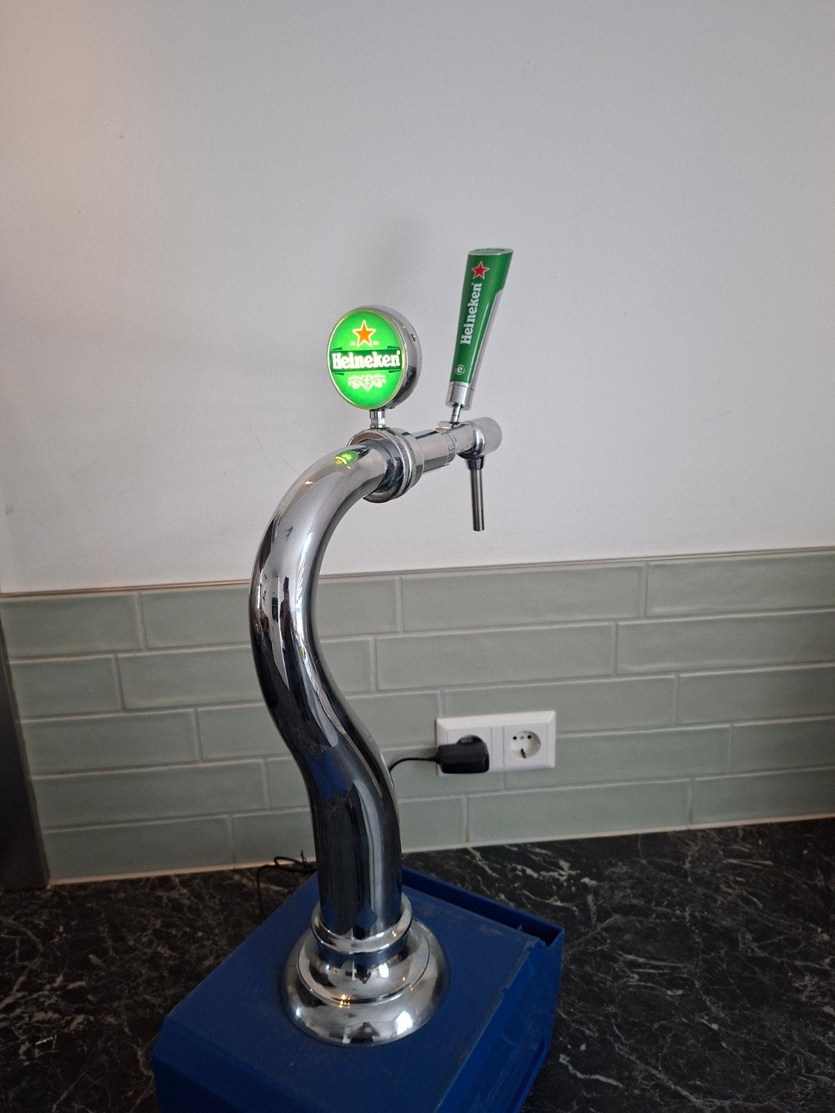 tapzuil biertap bierzuil heineken tap met verlichting, Ophalen of Verzenden, Zo goed als nieuw, Overige merken