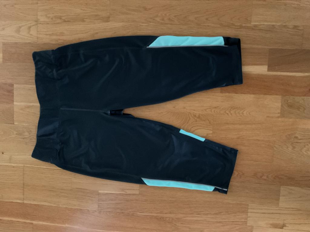 Z.g.a.n. Crivit sportlegging maat 42 donkergrijs met aqua, Kleding | Dames, Sportkleding, Maat 42/44 (L), Ophalen of Verzenden