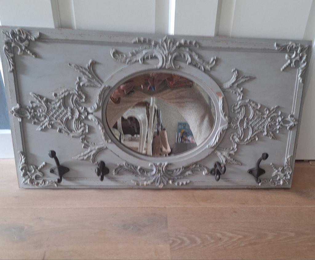 Brocante stijl, grijs gepatineerde kapstok., Ophalen, Minder dan 50 cm, Gebruikt, Overige typen