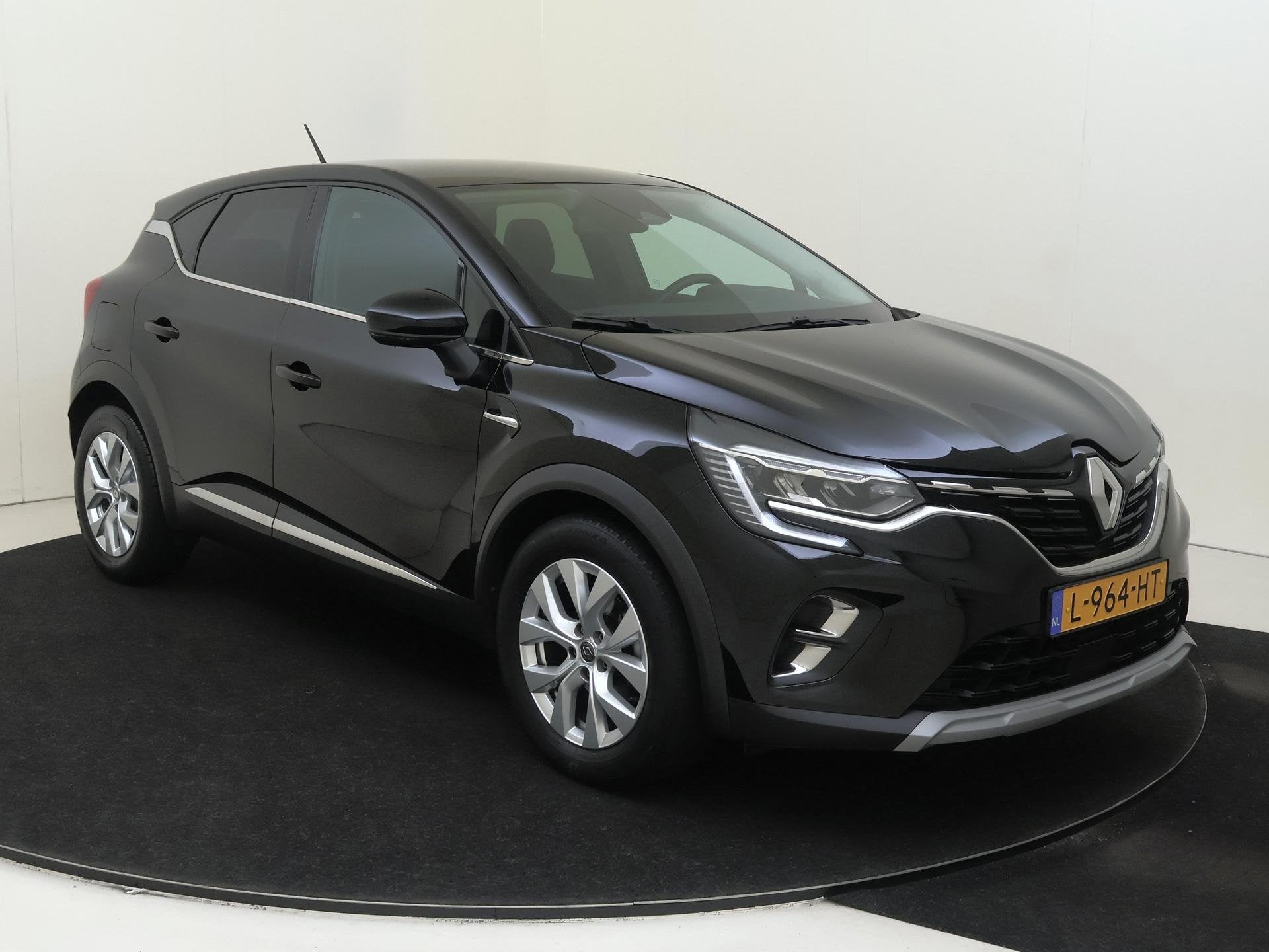 Renault Captur 1.0 TCe 90 Intens | Navigatie | Parkeersensor, Auto's, Gebruikt, Euro 6, Leder en Stof, Zwart