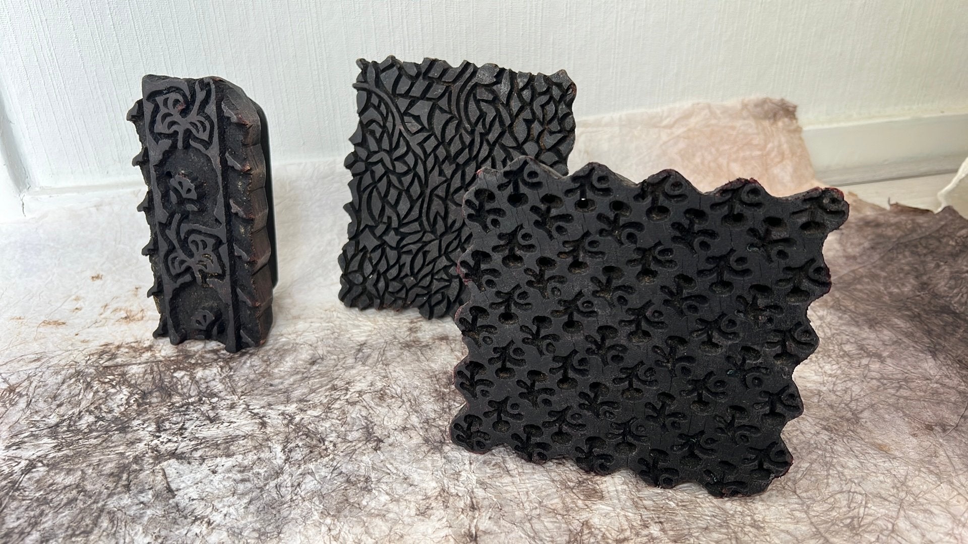 Textiel Stempels van hout uit India, Ophalen of Verzenden, Zo goed als nieuw, Houten stempel