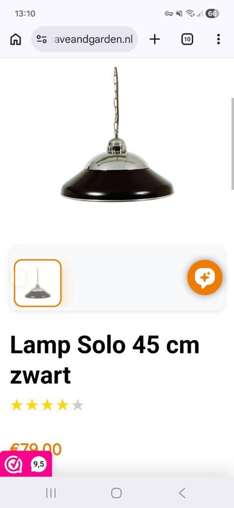 2x Solo Zwarte Hanglamp 45 cm biljart- Nieuw in doos, Ophalen of Verzenden, Nieuw, Metaal, Modern