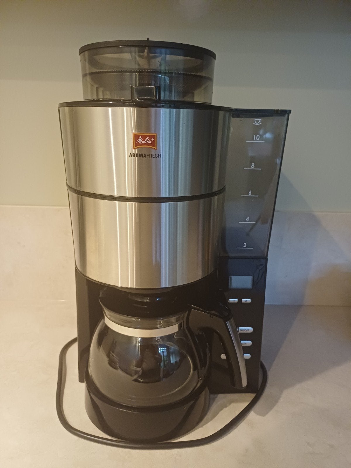 Melitta AromaFresh Koffiezetapparaat met Geïntegreerde Molen, Witgoed en Apparatuur, Koffiezetapparaten, Ophalen, 10 kopjes of meer