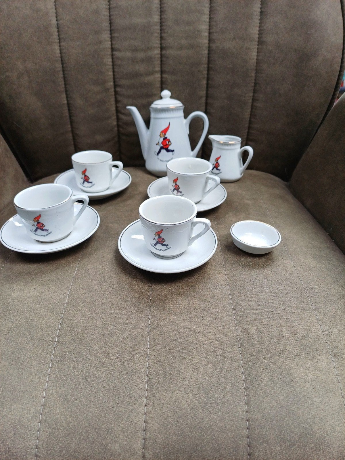 Vintage Van Nelle's Piggelmee Porseleinen Kinderservies, Ophalen of Verzenden