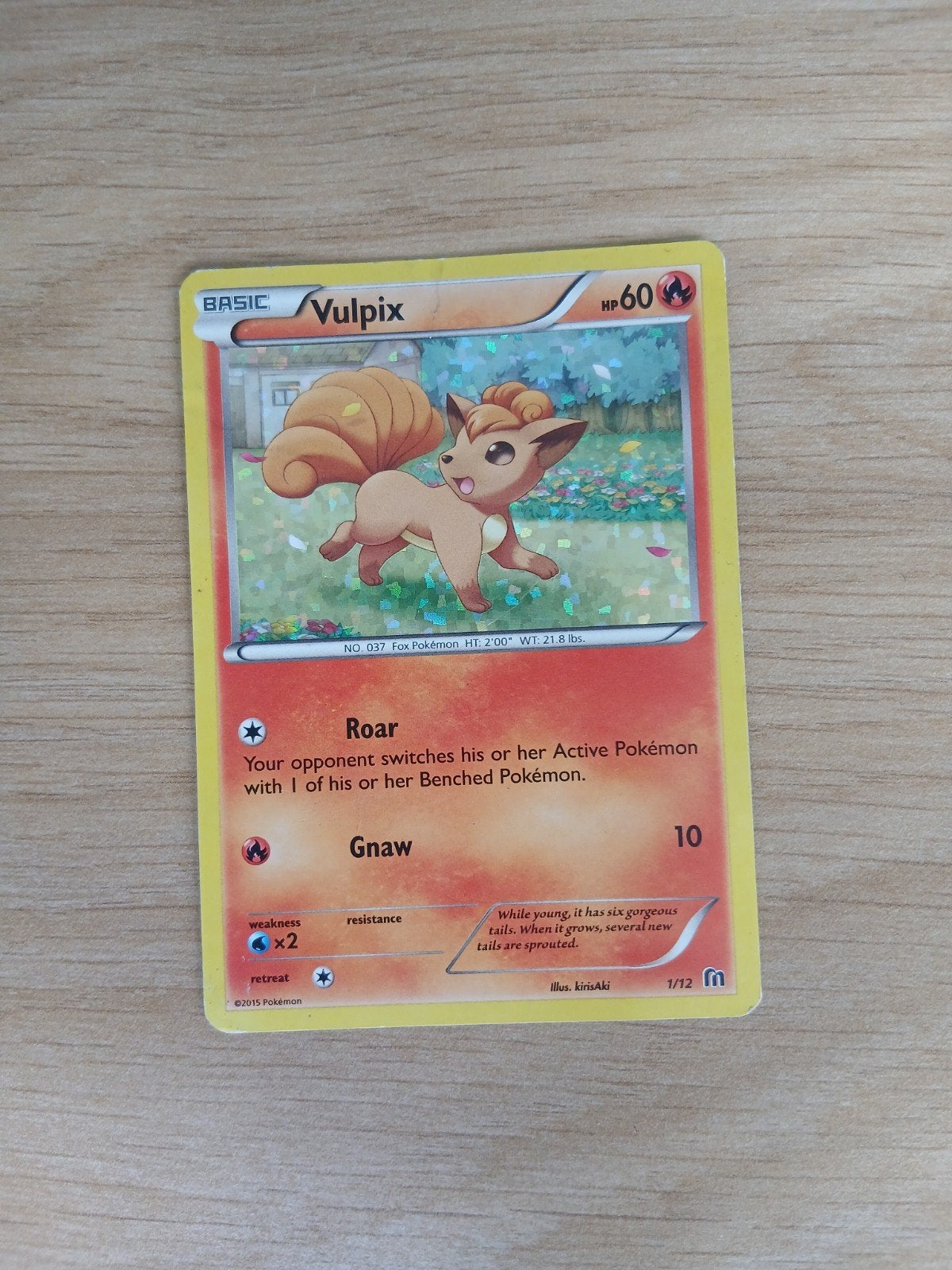 Vulpix pokemonkaart McDonald's serie 2016, Ophalen of Verzenden, Gebruikt, Losse kaart, Foil