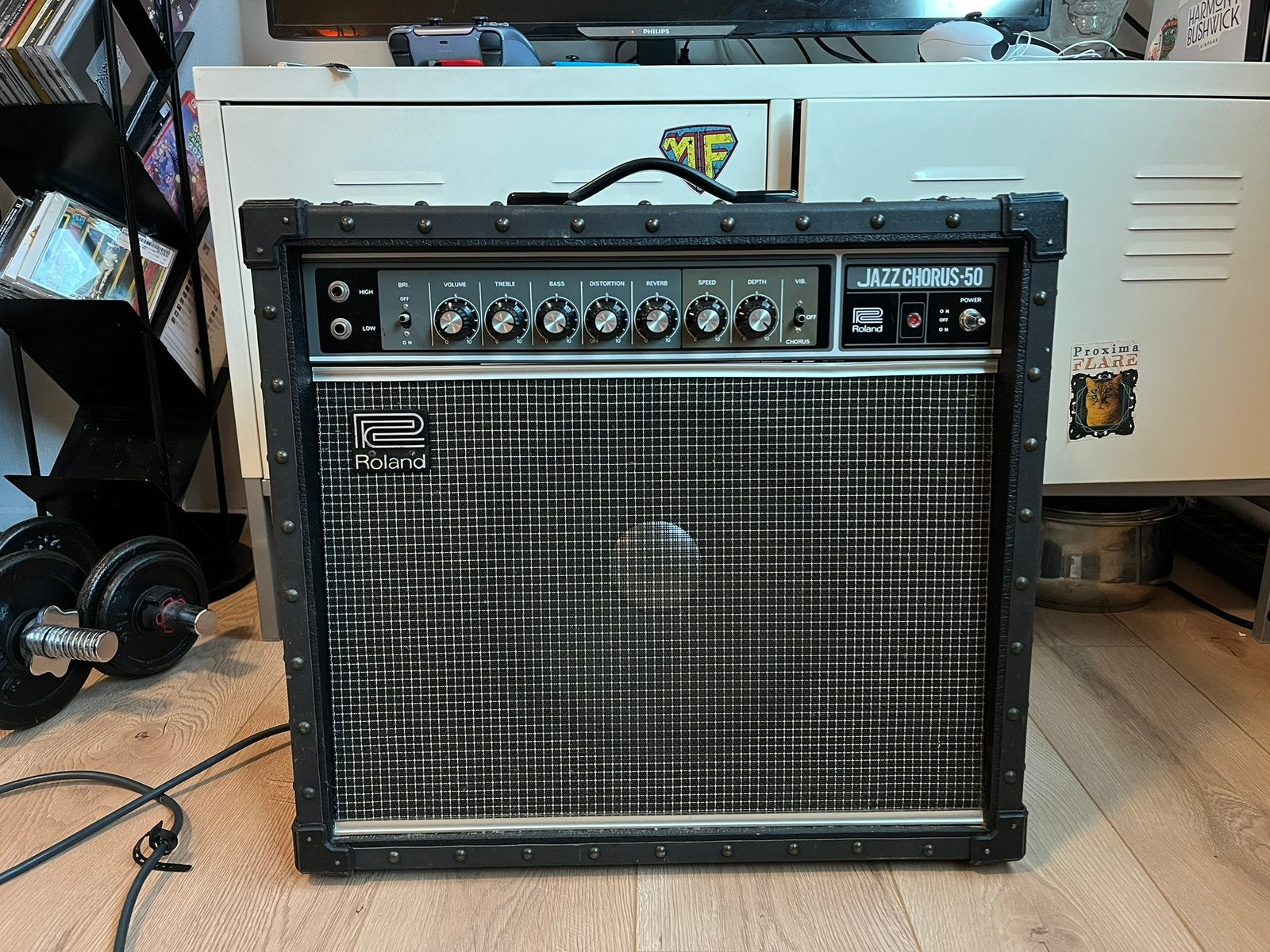 Roland JC-50 Jazz Chorus Combo Versteker, Ophalen, Zo goed als nieuw, Gitaar, 50 tot 100 watt