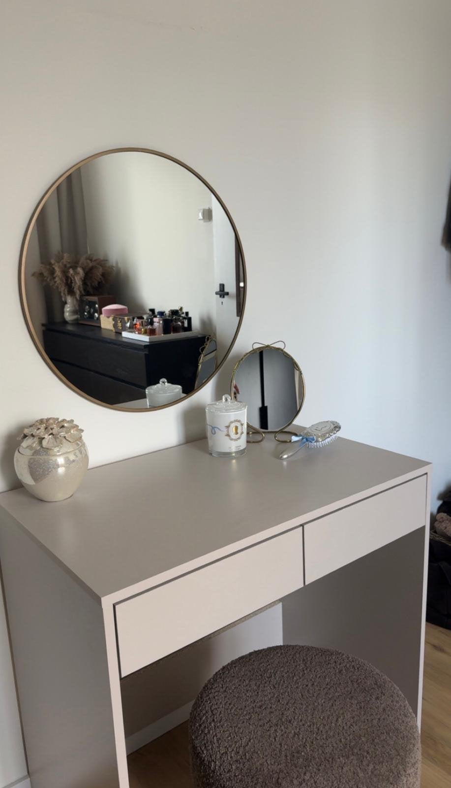 Make-Up tafel bureau kaptafel poef spiegel, Ophalen, 50 tot 100 cm, Zo goed als nieuw, Minder dan 100 cm