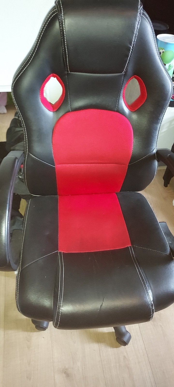 Gaming stoel - Zwart/Rood, Gebruikt, Zwart, Ophalen of Verzenden, Gaming bureaustoel