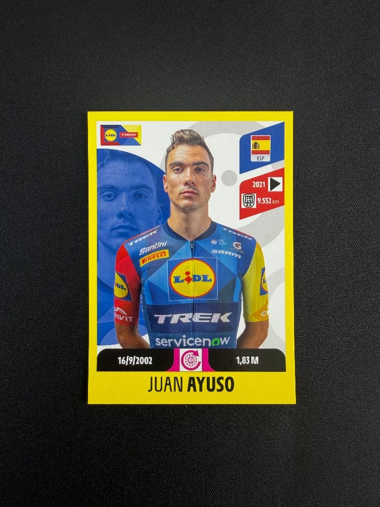 Juan Ayuso Panini Tour de France 2026 Sticker Lidl Trek, Verzamelen, Sportartikelen en Voetbal, Verzenden, Zo goed als nieuw, Overige sporten