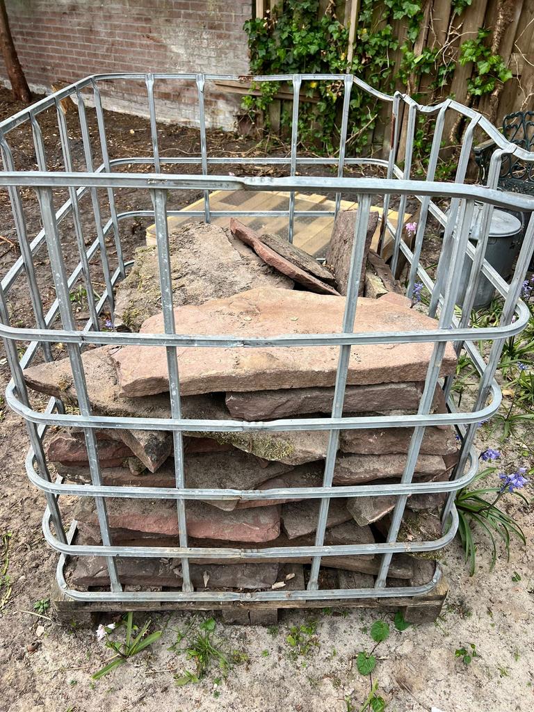 Natuursteen terrastegels - stapstenen lei, Tuin en Terras, Gebruikt, Ophalen of Verzenden, Terrastegels, Natuursteen