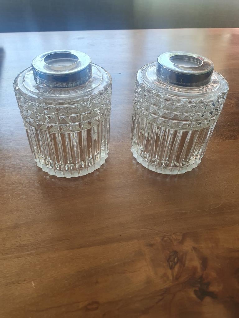 2 jaren 60/70 glazen lampenkapjes, Verzamelen, Retro, Huis en Inrichting, Ophalen of Verzenden