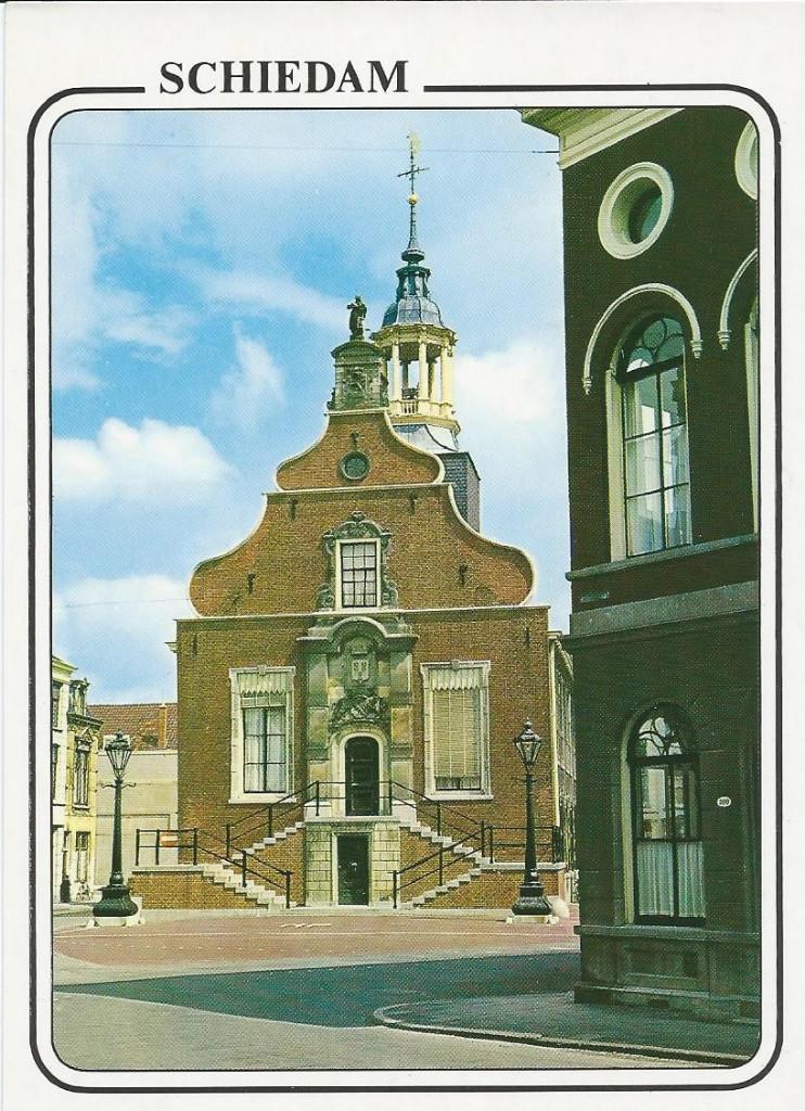 Ansichtkaart SCHIEDAM  Stadhuis, Verzenden, 1980 tot heden, Gelopen, Zuid-Holland