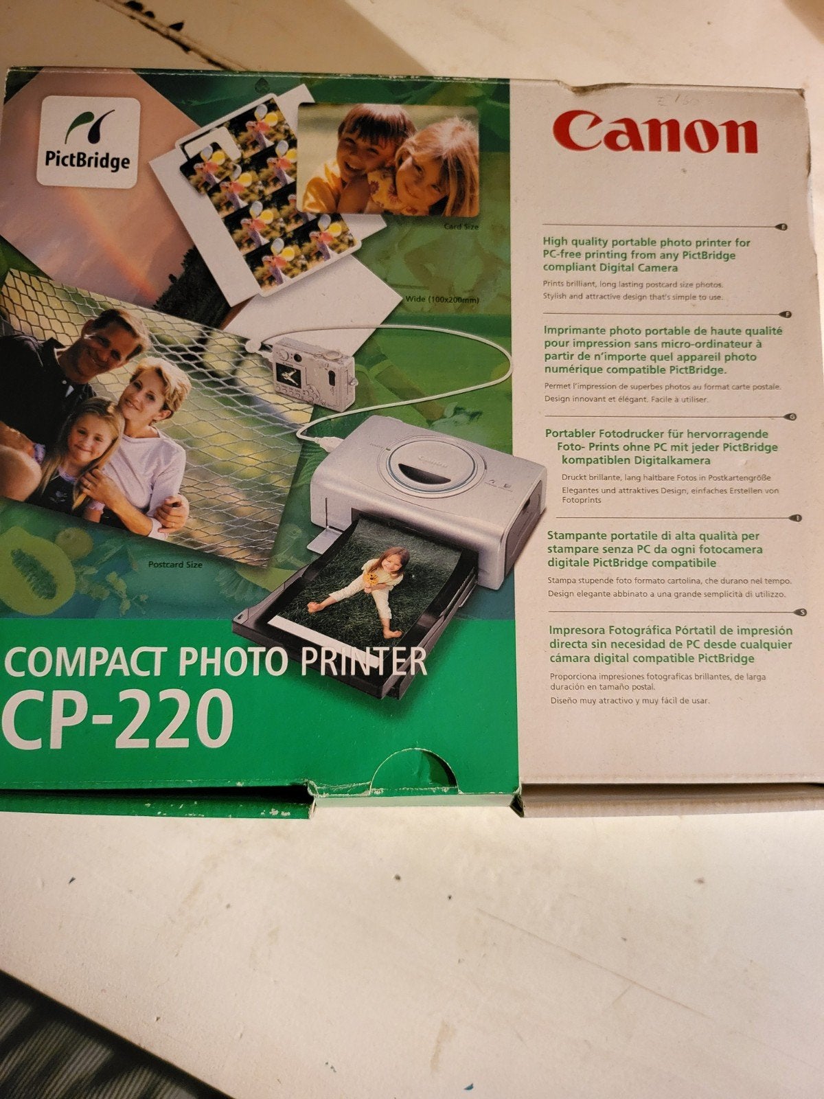 Canon Compact Photo Printer CP-220 - Zo goed als nieuw, Fotoprinter, PictBridge, Canon, Kleur printen