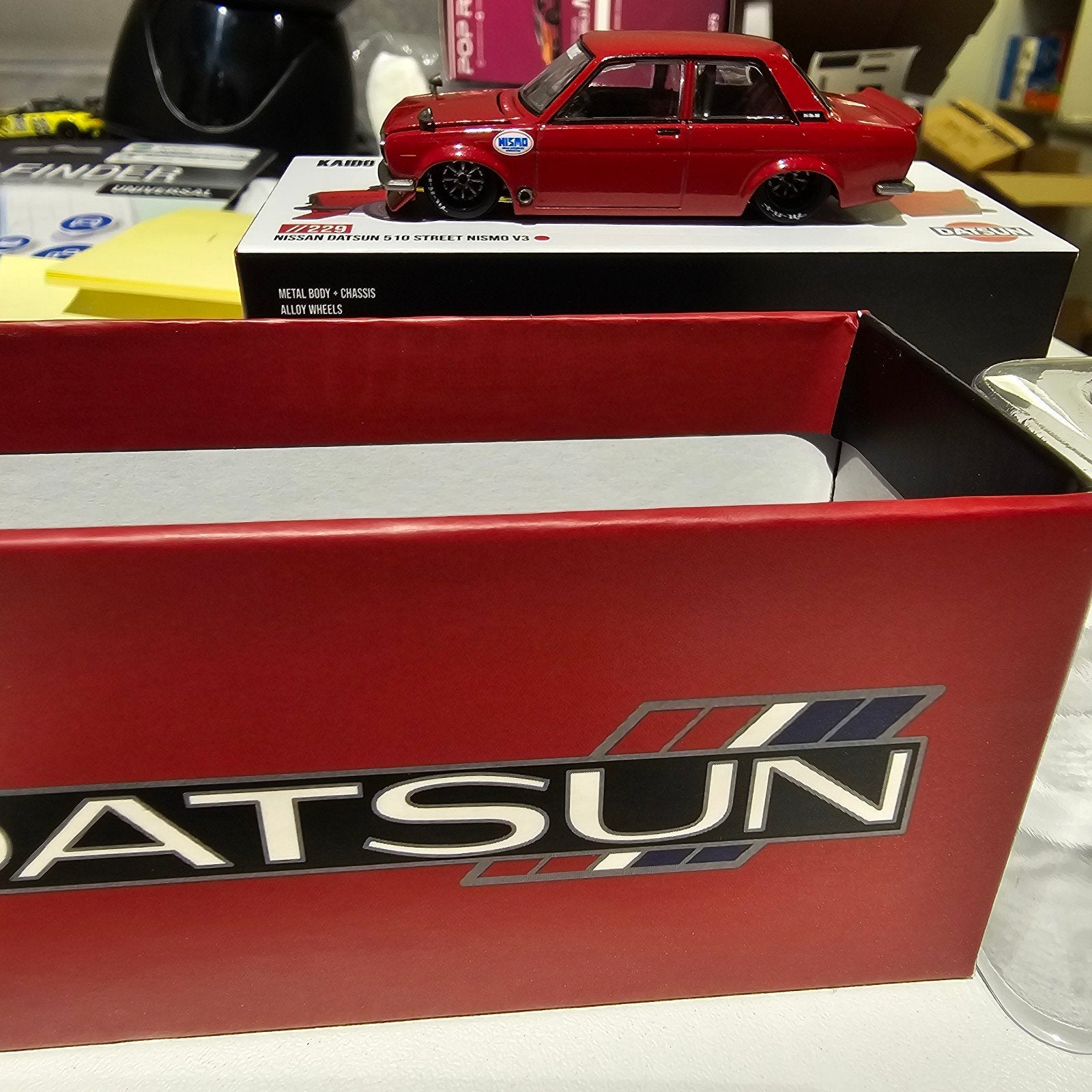 Nissan Datsun 510 Street Nismo V3 - Doosje open geweest, Onbekend, Nieuw, Ophalen of Verzenden, Onbekend