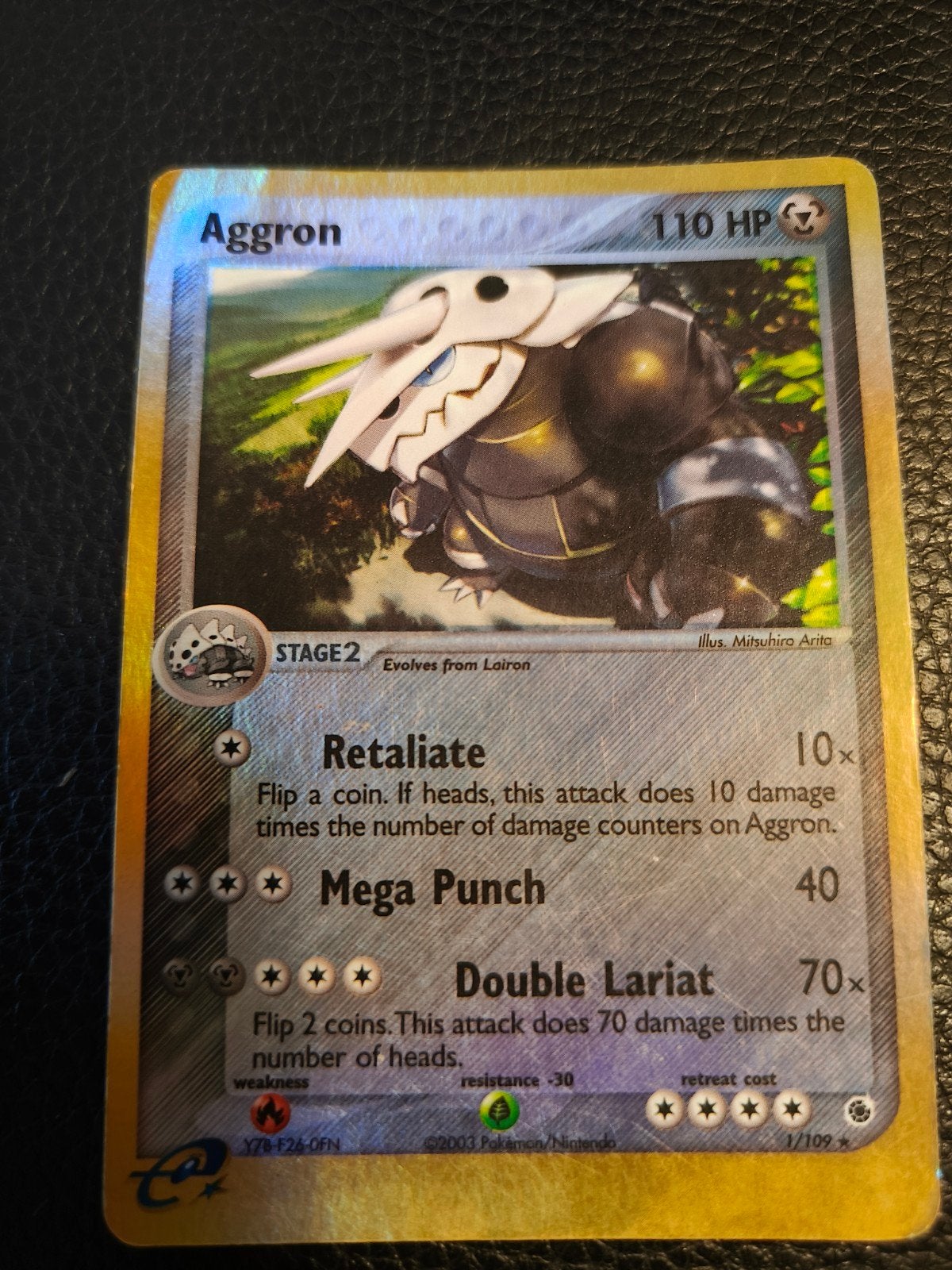 Aggron Reverse Holo Pokémon Kaart, Ophalen of Verzenden, Gebruikt, Losse kaart, Foil