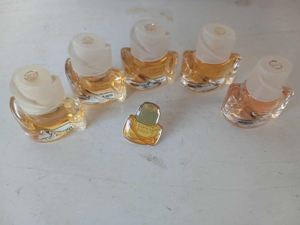 5 Gabriela Sabatini eau de toilette miniaturen en originele, Verzenden, Nieuw, Miniatuur, Gevuld