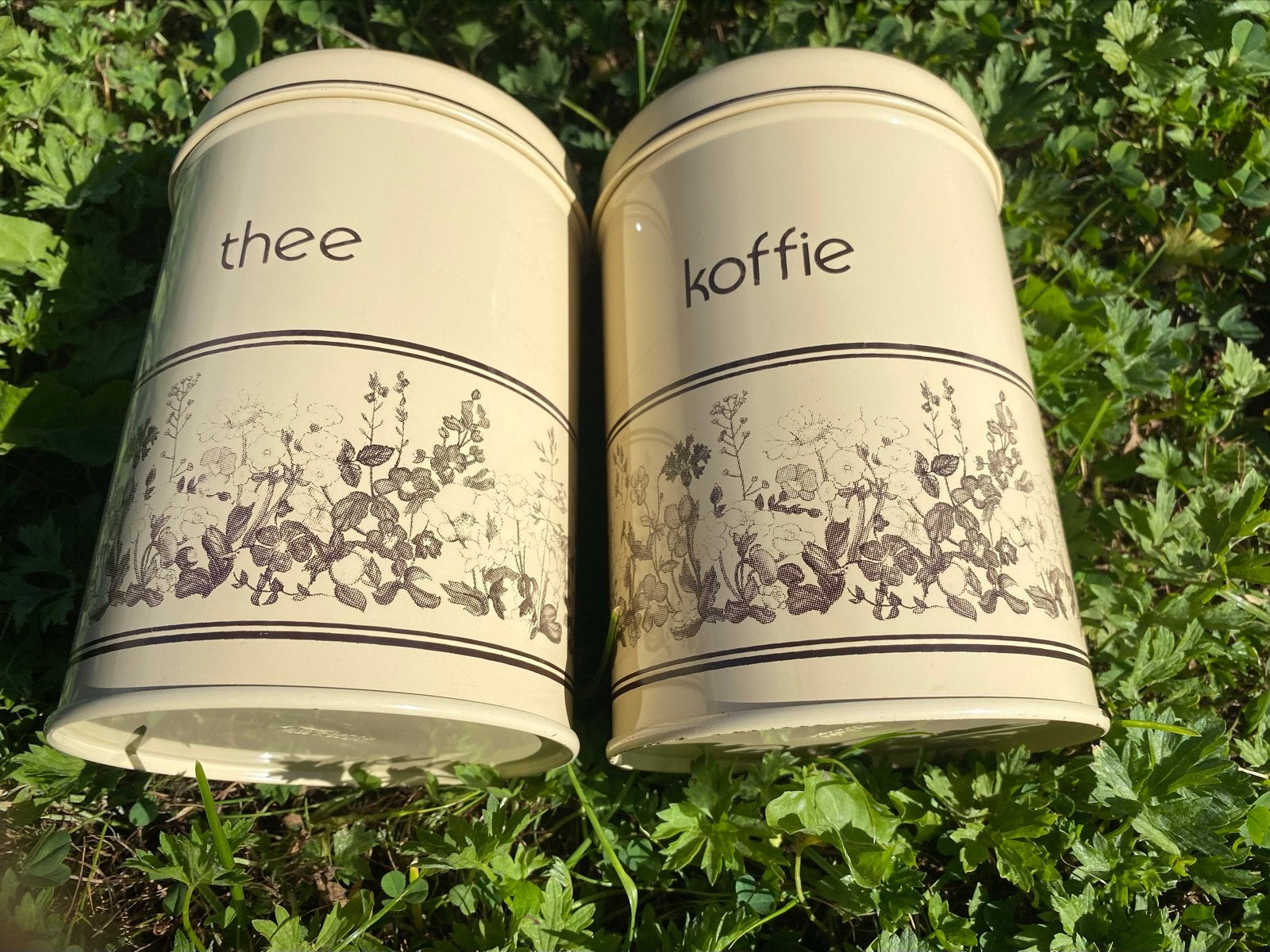 Vintage voorraadblikken van Brabantia: Koffie en Thee, Ophalen of Verzenden