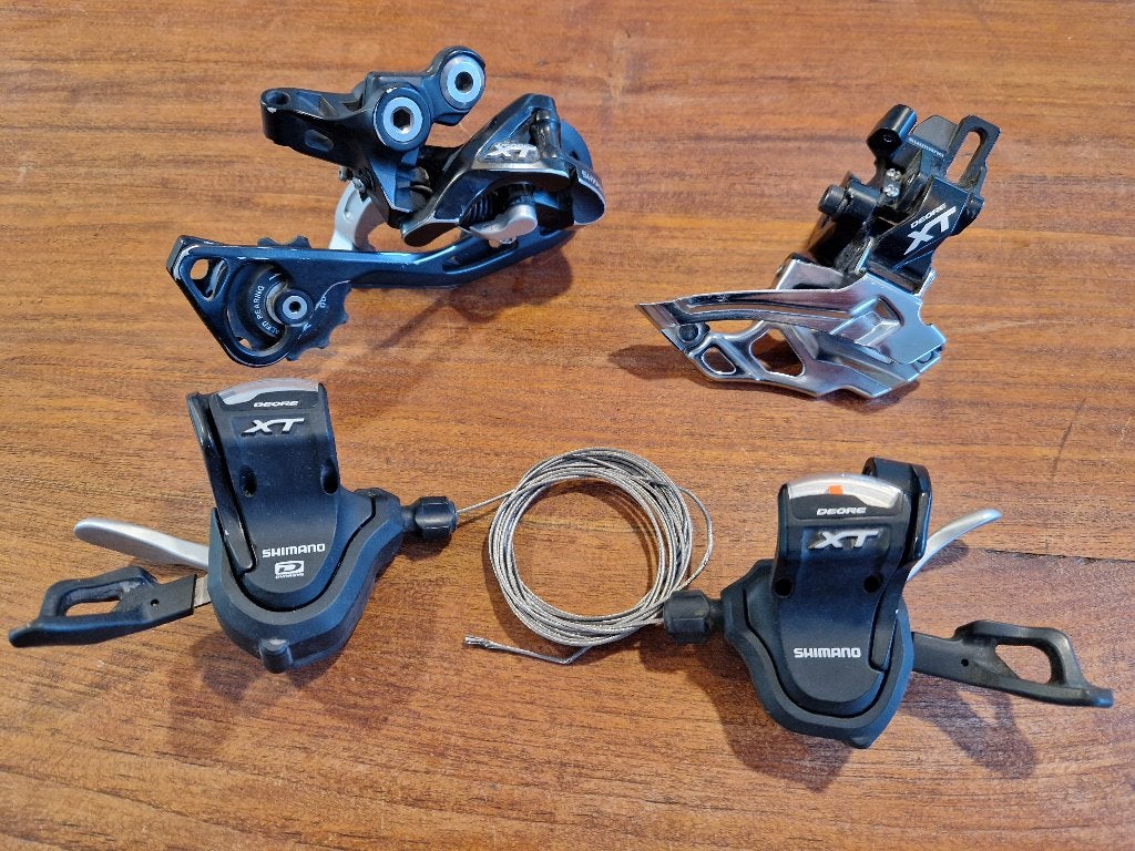 Shimanon XT Derailleur & shifterset - 2/3 - 10 speed, Gebruikt, Elektrische fiets, Ophalen of Verzenden, Shimano XT