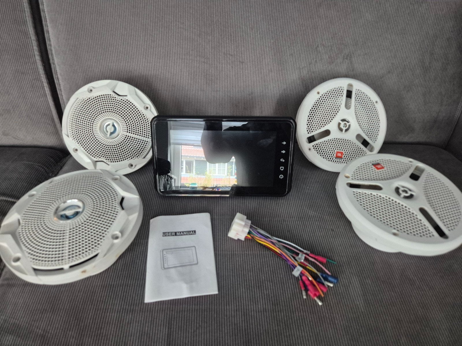 JBL Marine speaker Set met Radio met Scherm, Ophalen of Verzenden, Zo goed als nieuw, Overige typen