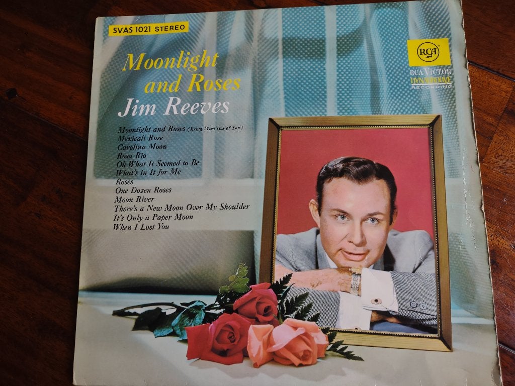 Lp - Jim Reeves - Moonlight and Roses, Ophalen of Verzenden, Zo goed als nieuw, 12 inch