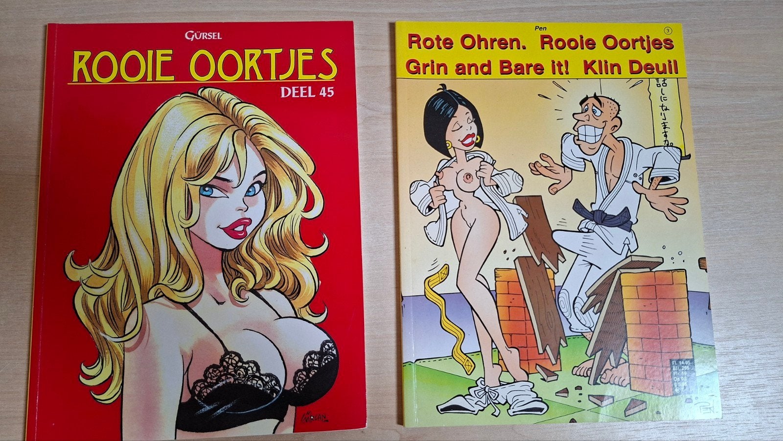 2 Strips Rooie Oortjes - Deel 45 en Rote Ohren, Boeken, Meerdere stripboeken, Ophalen of Verzenden, Zo goed als nieuw