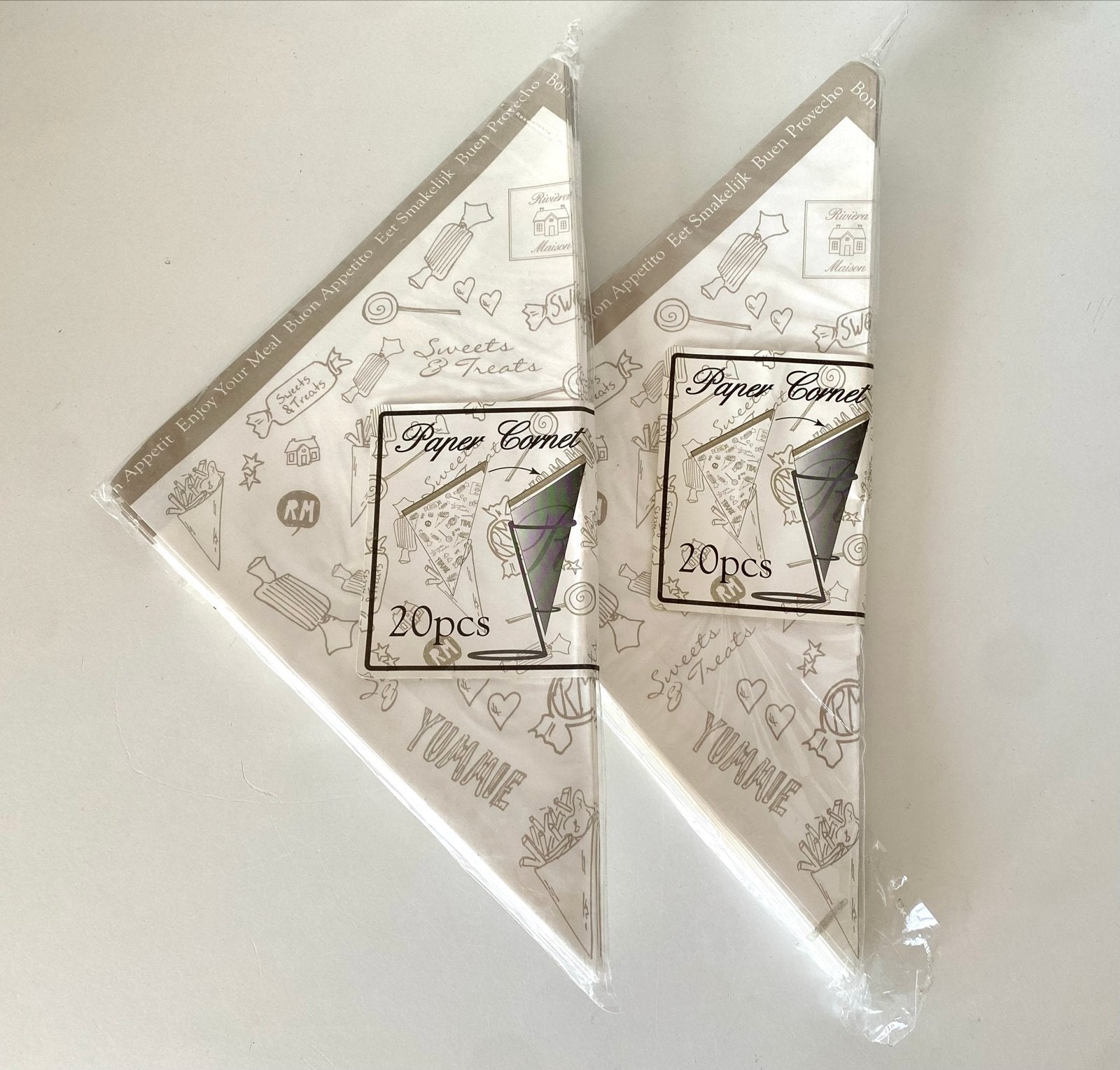 Riviera Maison Yummie Paper Cones - 2x 20 stuks, Overige typen, Nieuw, Papier/karton, Ophalen of Verzenden