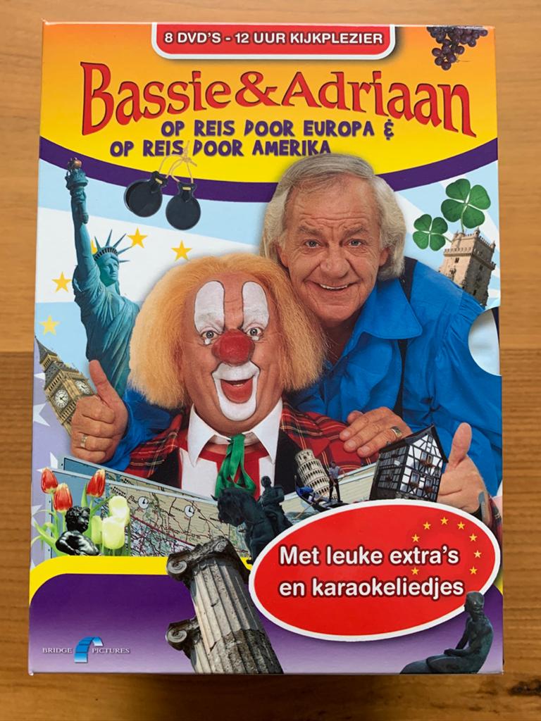 Bassie & Adriaan - Complete op reis box 8 dvd's, Alle leeftijden, Boxset, Ophalen of Verzenden, Actie en Avontuur