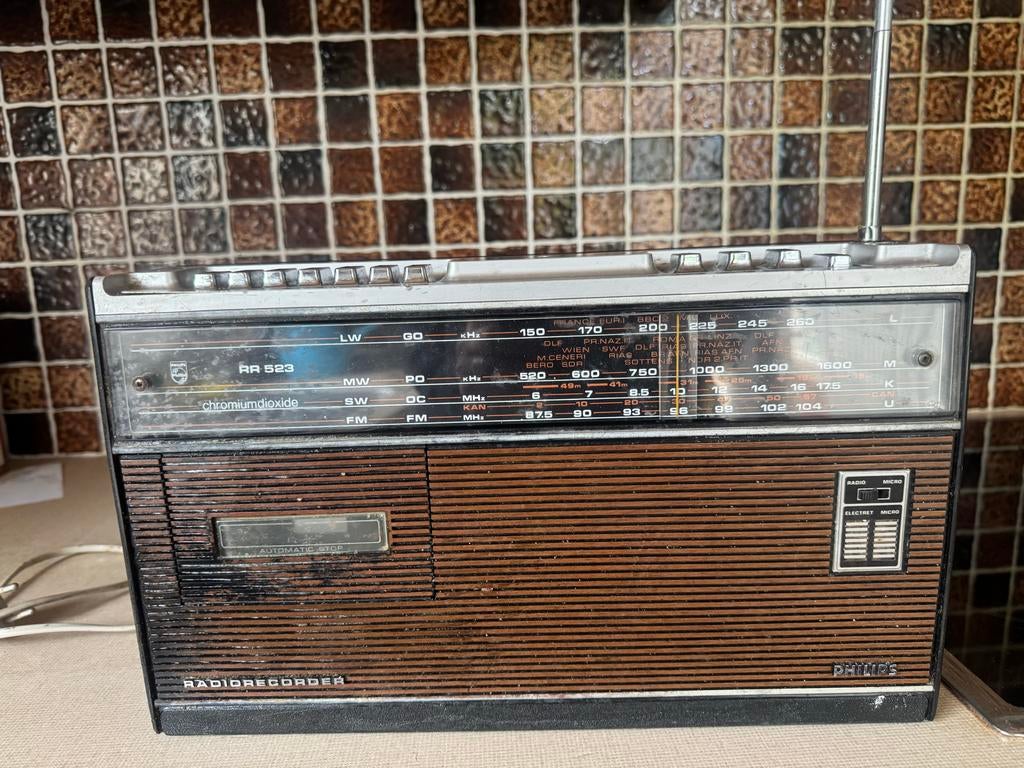 Vintage Philips Radio-Cassette Speler - Goed Werkend, Audio, Tv en Foto, Radio's, Gebruikt, Radio, Ophalen of Verzenden