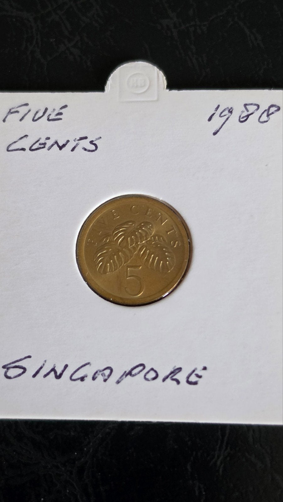 Singapore 5 Cents munt 1988, Ophalen of Verzenden, Gebruikt