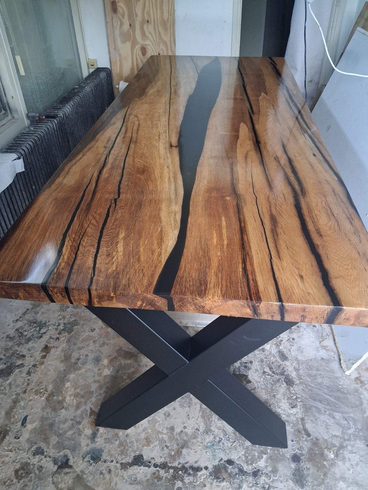 Mooie epoxy tafel, Huis en Inrichting, Tafelonderdelen, Rechthoekig, Nieuw, 200 cm of meer, 50 tot 100 cm