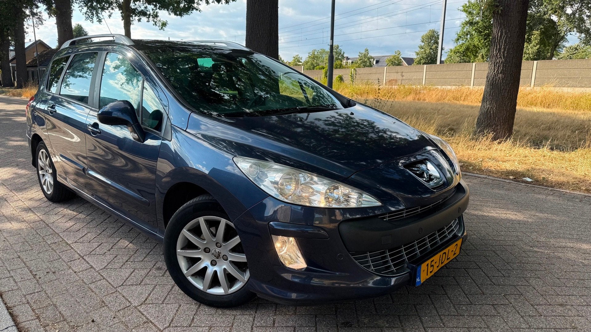 Peugeot 308 SW 1.6 VTi XS 2009 7p Première Panoramadak NIEU, Voorwielaandrijving, Gebruikt, 4 cilinders, Blauw