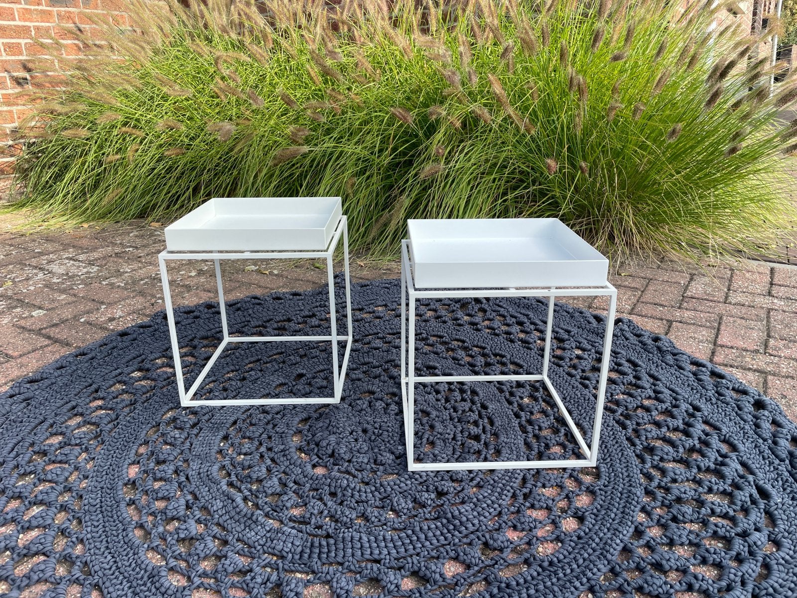 Hay Tray S bijzettafel 30x30x30, wit., Ophalen, Minder dan 45 cm, Minder dan 55 cm, Metaal of Aluminium