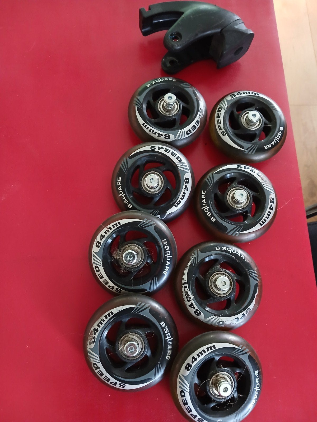 8 skeeler wieltjes met rem, Ophalen of Verzenden