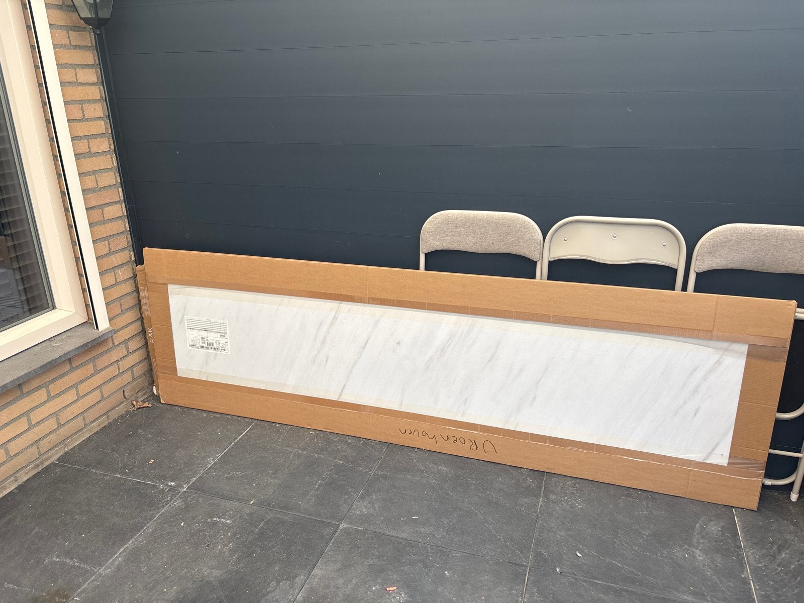 Keuken achterwand paneel marmer look kunststof, Ophalen, Overige typen, Kunststof, Nieuw