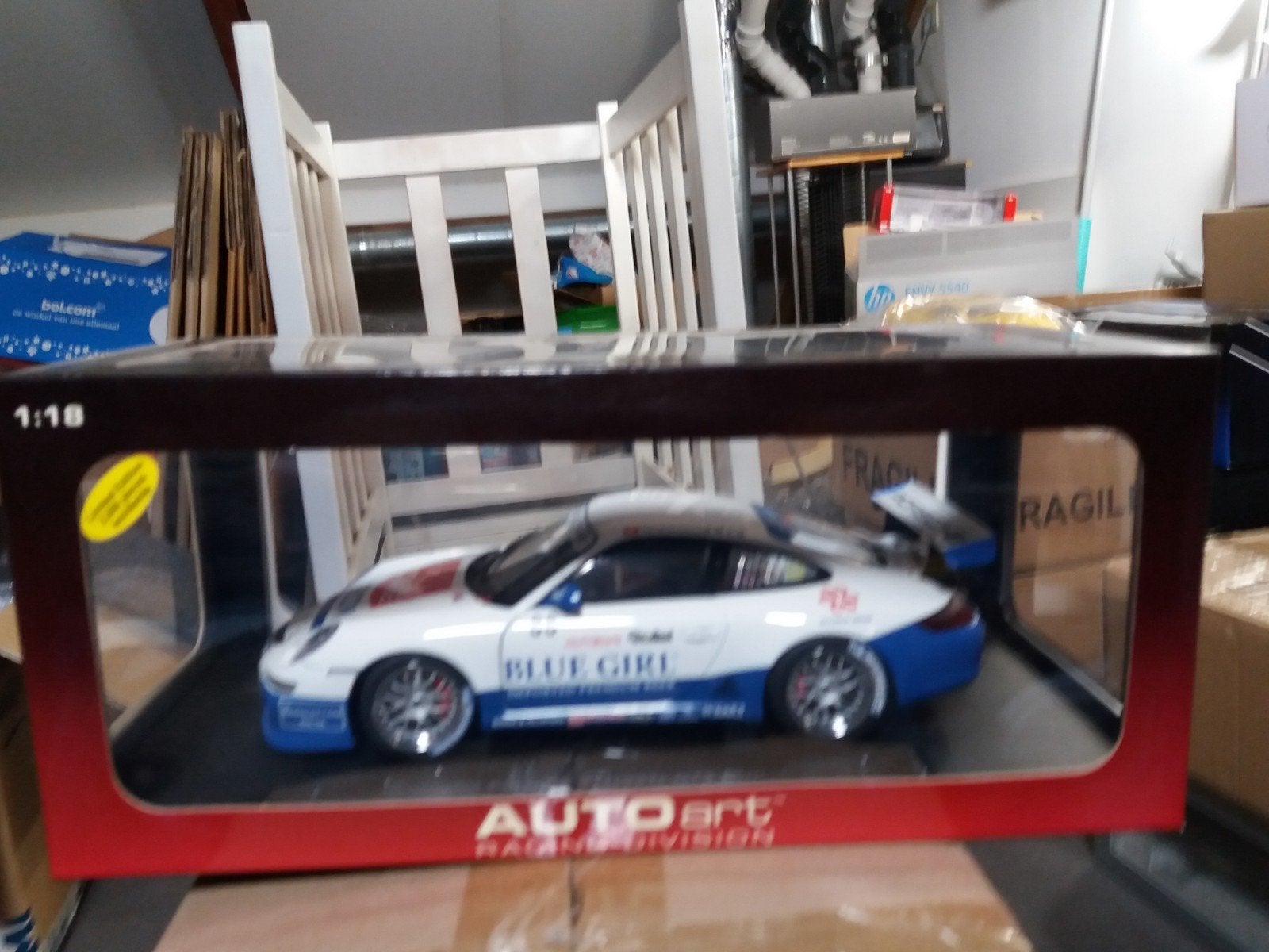 Autoart 1/18 Porsche 911 997 GT3 CUP PCCA WINNER 2006, Ophalen of Verzenden, Zo goed als nieuw, Auto, Autoart
