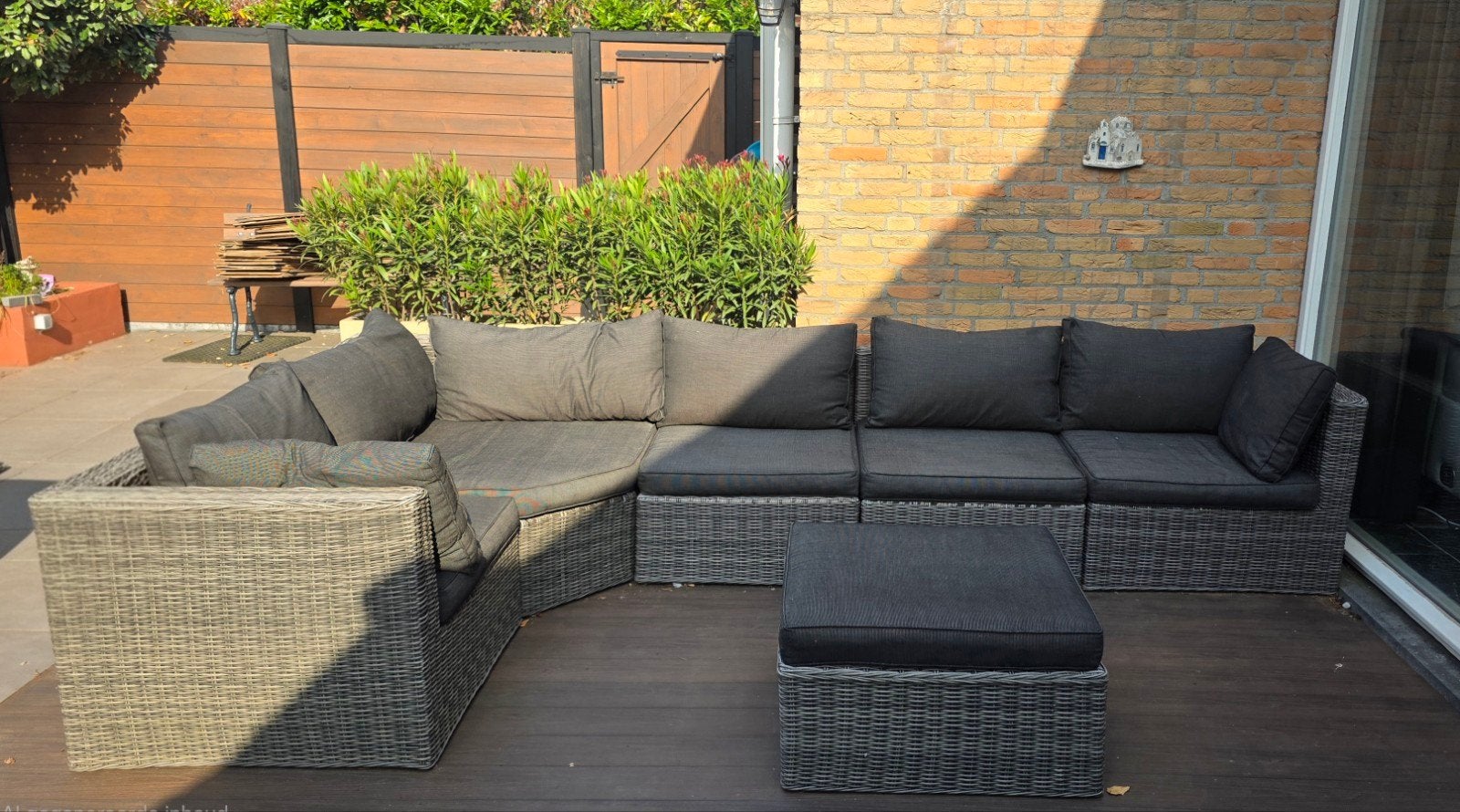 Wicker Loungeset, Tuin en Terras, Terrasdelen en Vlonders, Gebruikt, Composiet, Ophalen