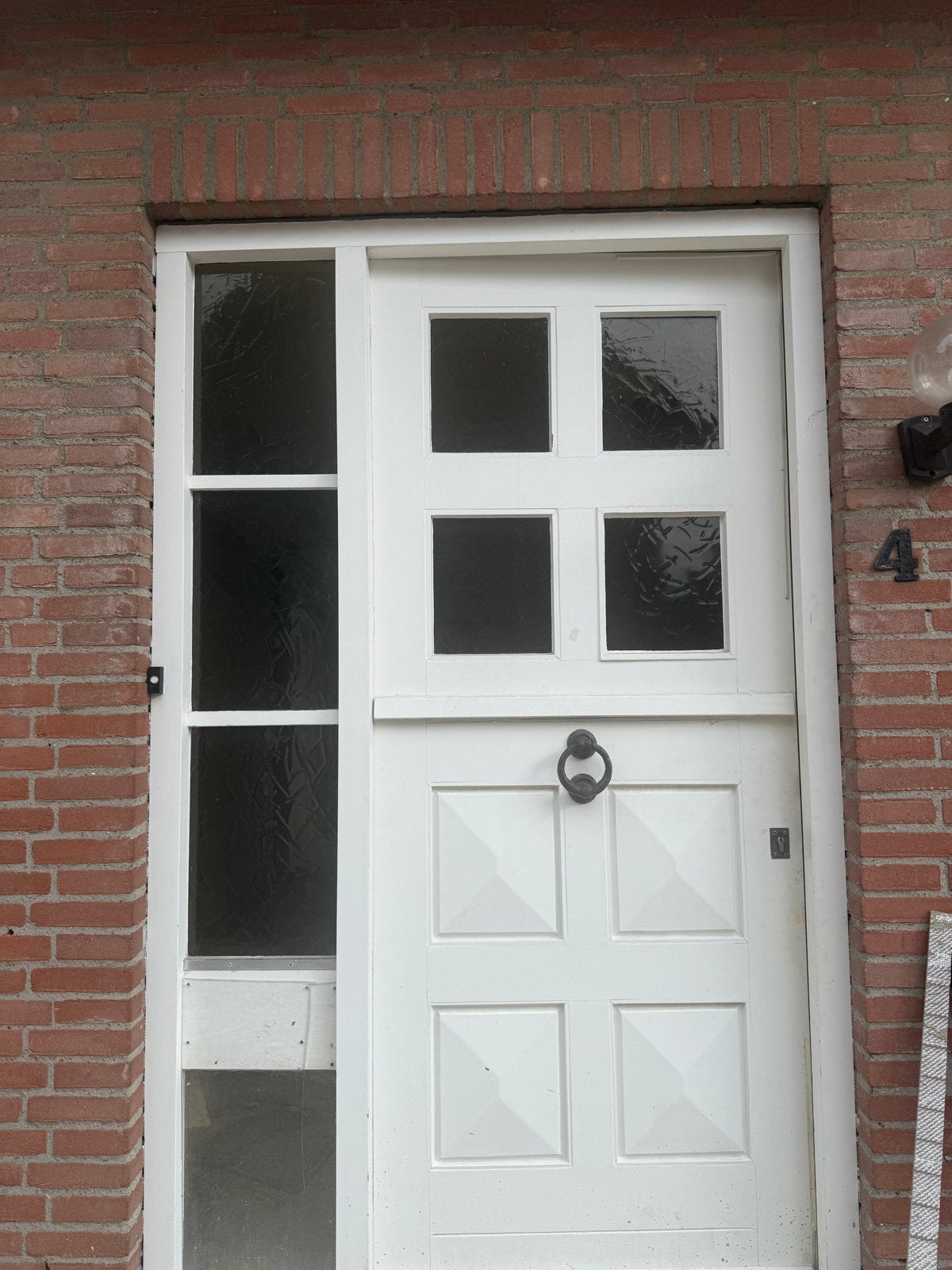 Houten voordeur met zijlicht, Ophalen of Verzenden, Gebruikt, Hout, Buitendeur