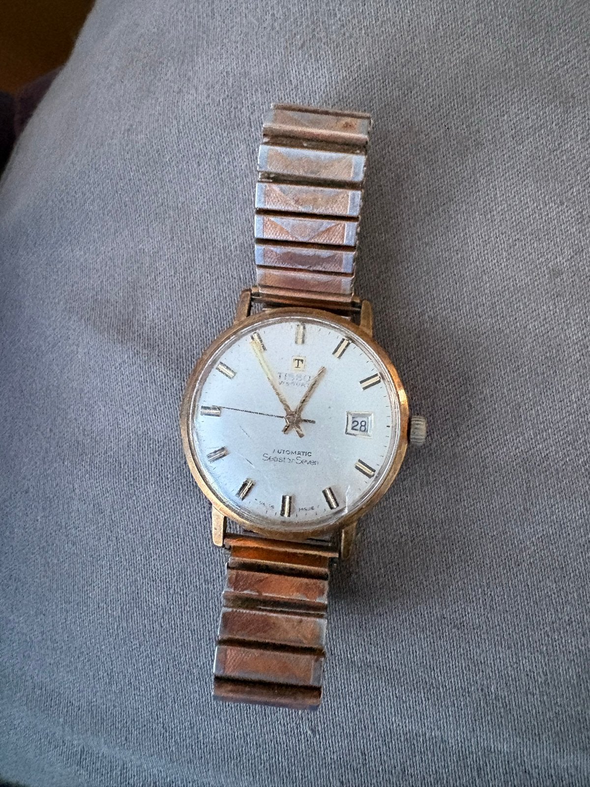 Vintage Tissot Seastar Seven Automatic met Fixoflex band, Sieraden, Tassen en Uiterlijk, Horloges | Antiek, Overige materialen